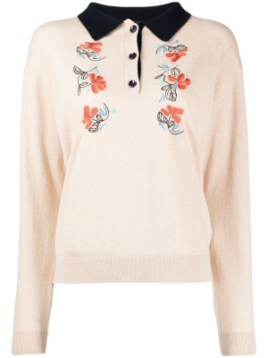 

Floral-embroidery long-sleeve jumper, PS Paul Smith Floral-embroidery long-sleeve jumper