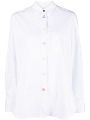 

Floral-embroidered long-sleeve shirt, PS Paul Smith Floral-embroidered long-sleeve shirt