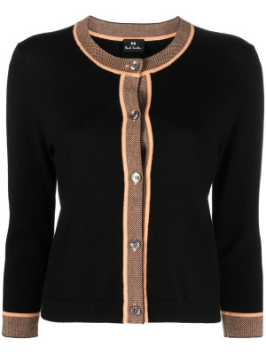 

Two-tone knit cardigan, PS Paul Smith Two-tone knit cardigan