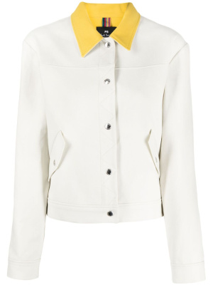 

Contras-collar fitted jacket, PS Paul Smith Contras-collar fitted jacket