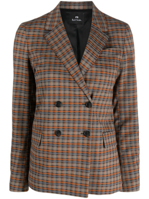 

Checked double-breasted blazer, PS Paul Smith Checked double-breasted blazer