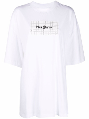 

Quaderno-print short-sleeve T-shirt, MM6 Maison Margiela Quaderno-print short-sleeve T-shirt