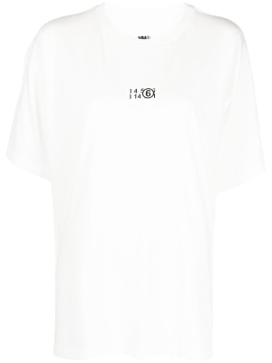 

Logo-print cotton T-shirt, MM6 Maison Margiela Logo-print cotton T-shirt