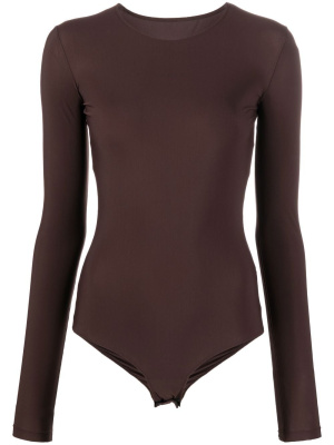 

Contrast-stitch long-sleeve bodysuit, MM6 Maison Margiela Contrast-stitch long-sleeve bodysuit