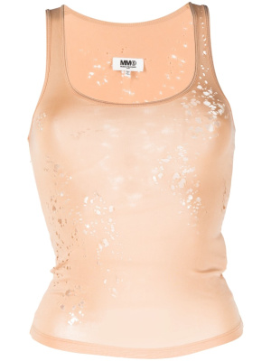 

Perforated-detail tank top, MM6 Maison Margiela Perforated-detail tank top