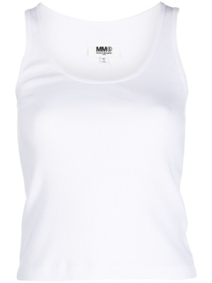 

Ribbed cotton tank top, MM6 Maison Margiela Ribbed cotton tank top