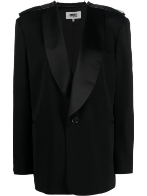 

Raw finishing shawl lapels blazer, MM6 Maison Margiela Raw finishing shawl lapels blazer