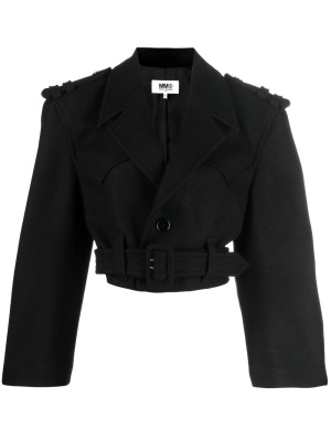 

Single-breasted cropped jacket, MM6 Maison Margiela Single-breasted cropped jacket