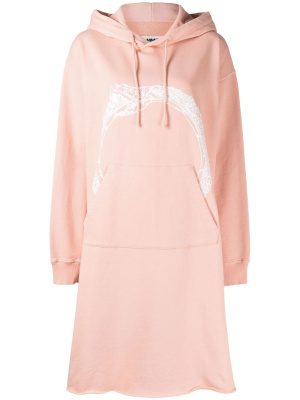 

Snake-print hooded dress, MM6 Maison Margiela Snake-print hooded dress