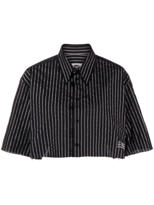 

Stripe-pattern cropped shirt, MM6 Maison Margiela Stripe-pattern cropped shirt