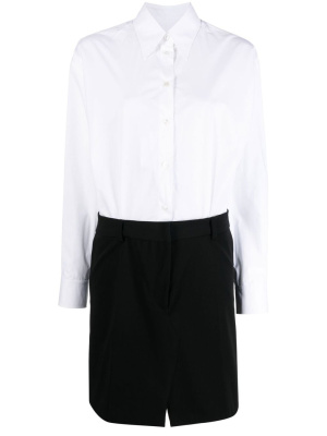 

Long-sleeve shirt dress, MM6 Maison Margiela Long-sleeve shirt dress