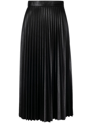 

Pleated faux-leather skirt, MM6 Maison Margiela Pleated faux-leather skirt