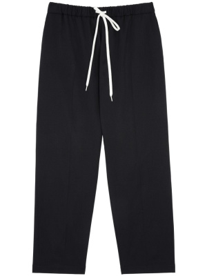 

Drawstring-waistband drop-crotch trousers, MM6 Maison Margiela Drawstring-waistband drop-crotch trousers