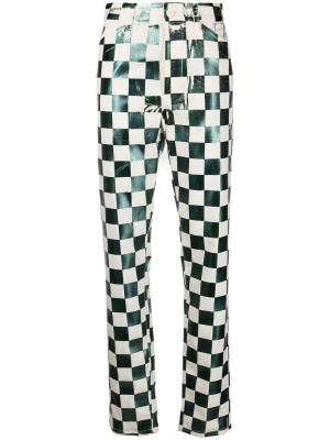 

Checkerboard print trousers, MM6 Maison Margiela Checkerboard print trousers