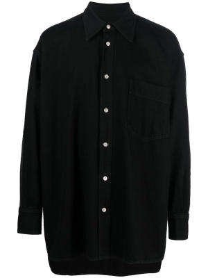 

Panelled denim long-sleeved shirt, MM6 Maison Margiela Panelled denim long-sleeved shirt