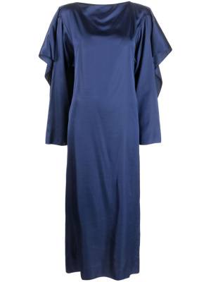 

Long-sleeve satin midi dress, MM6 Maison Margiela Long-sleeve satin midi dress