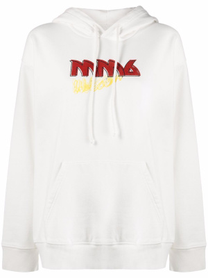 

Logo-print cotton hoodie, MM6 Maison Margiela Logo-print cotton hoodie