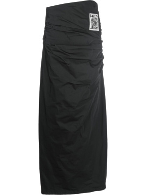 

Graphic-print maxi skirt, MM6 Maison Margiela Graphic-print maxi skirt