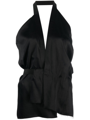 

Satin halterneck blouse, MM6 Maison Margiela Satin halterneck blouse