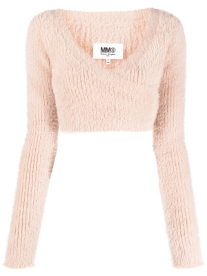 

Textured knit crop top, MM6 Maison Margiela Textured knit crop top
