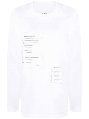 

Code graphic-print long-sleeve top, MM6 Maison Margiela Code graphic-print long-sleeve top