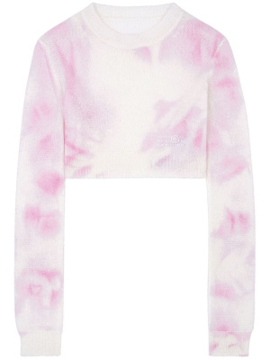 

Tie-dye knitted crop top, MM6 Maison Margiela Tie-dye knitted crop top