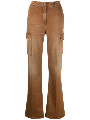 

Distressed-effect high-waisted trousers, MM6 Maison Margiela Distressed-effect high-waisted trousers