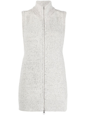 

Open-back sleeveless knitted cardigan, MM6 Maison Margiela Open-back sleeveless knitted cardigan