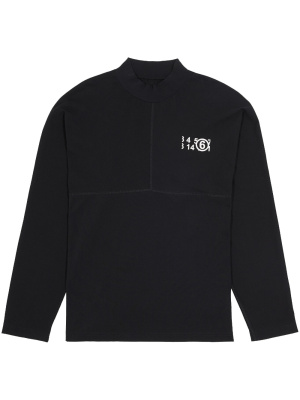 

Logo-print long-sleeved T-shirt, MM6 Maison Margiela Logo-print long-sleeved T-shirt