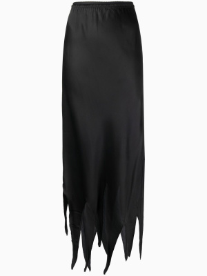 

High-waisted asymmetric-hem skirt, MM6 Maison Margiela High-waisted asymmetric-hem skirt