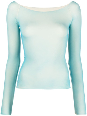 

Boat-neck long-sleeve T-shirt, MM6 Maison Margiela Boat-neck long-sleeve T-shirt