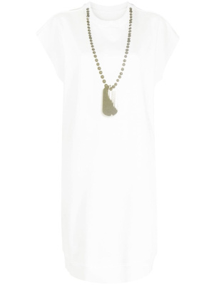 

Necklace-print fleece dress, MM6 Maison Margiela Necklace-print fleece dress