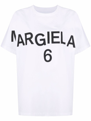 

Logo-print short-sleeved T-shirt, MM6 Maison Margiela Logo-print short-sleeved T-shirt