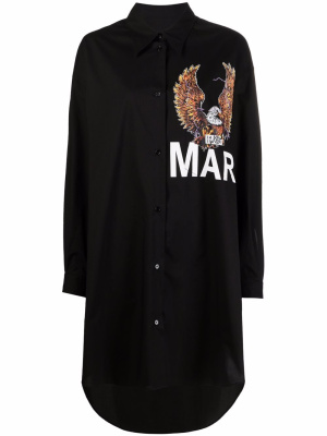 

Long-sleeve cotton shirt dress, MM6 Maison Margiela Long-sleeve cotton shirt dress