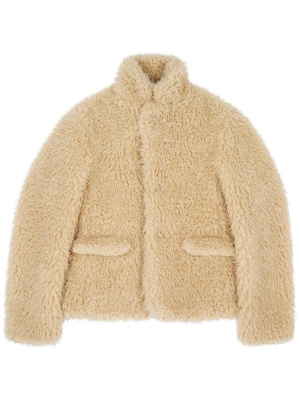 

Faux-shearling high-neck jacket, MM6 Maison Margiela Faux-shearling high-neck jacket