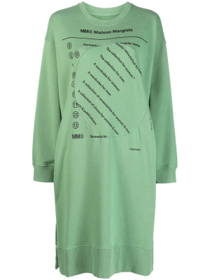 

Graphic-print sweatshirt dress, MM6 Maison Margiela Graphic-print sweatshirt dress