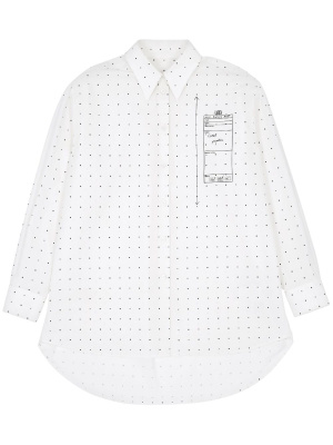 

Polka-dot print cotton shirt, MM6 Maison Margiela Polka-dot print cotton shirt
