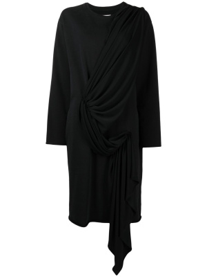 

Draped-detail sweater dress, MM6 Maison Margiela Draped-detail sweater dress