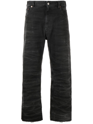 

Distressed frayed cropped jeans, MM6 Maison Margiela Distressed frayed cropped jeans
