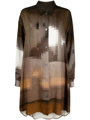 

Graphic-print shirt dress, MM6 Maison Margiela Graphic-print shirt dress