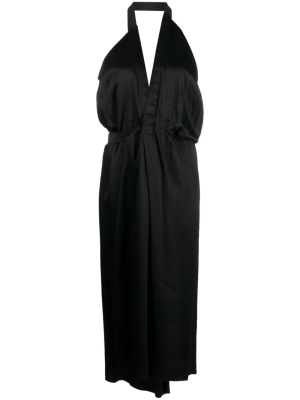 

Satin halterneck midi dress, MM6 Maison Margiela Satin halterneck midi dress