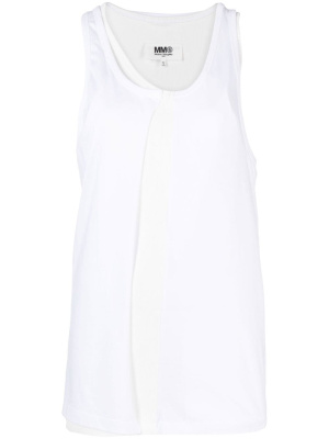 

Layered scoop-neck tank top, MM6 Maison Margiela Layered scoop-neck tank top