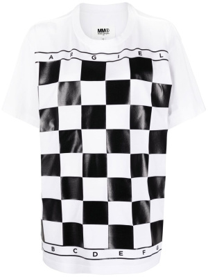 

Checked short-sleeve T-shirt, MM6 Maison Margiela Checked short-sleeve T-shirt