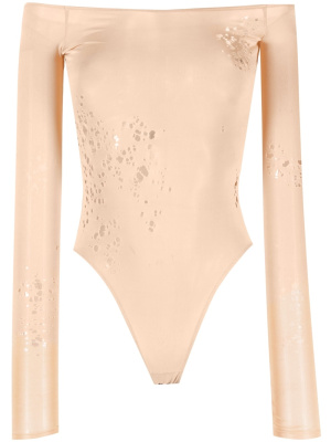 

Off-shoulder long-sleeved bodysuit, MM6 Maison Margiela Off-shoulder long-sleeved bodysuit