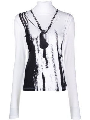 

Trompe l'oeil long-sleeve top, MM6 Maison Margiela Trompe l'oeil long-sleeve top