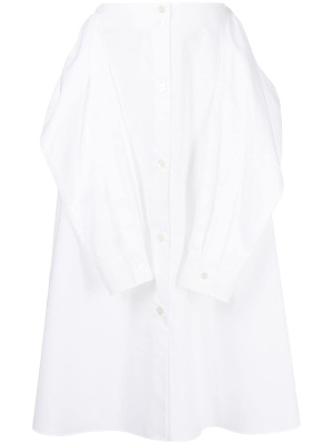 

Button-up sleeve-tie skirt, MM6 Maison Margiela Button-up sleeve-tie skirt