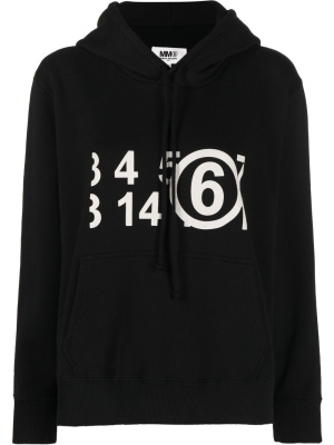 

Logo-print hoodie, MM6 Maison Margiela Logo-print hoodie