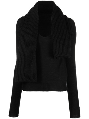 

Scarf-collar detail jumper, MM6 Maison Margiela Scarf-collar detail jumper