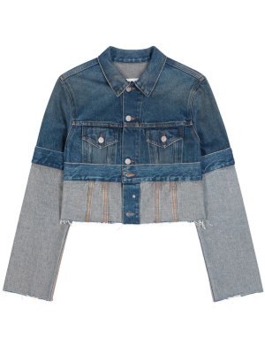 

Raw-cut deconstructed denim jacket, MM6 Maison Margiela Raw-cut deconstructed denim jacket