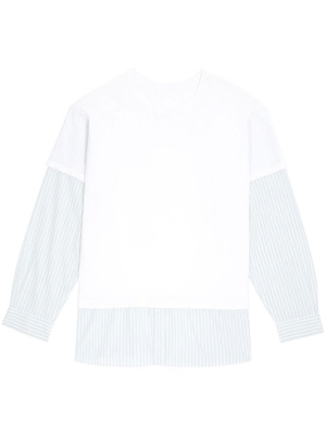 

Shirt-panel cotton T-shirt, MM6 Maison Margiela Shirt-panel cotton T-shirt